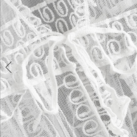 ONE LEFT Embroidered longline coverup - Picture 3 of 6